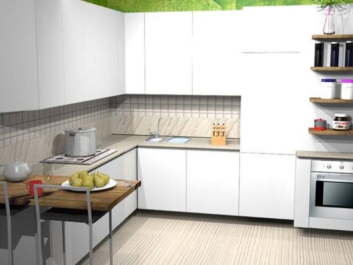 Archisio - Mhid Maiocchi House Interior Designer - Progetto Cucina laccato opaco