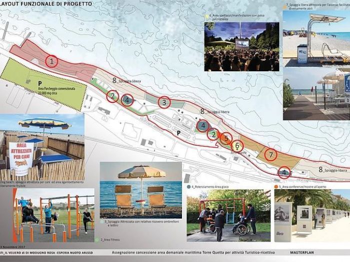 Archisio - Studio Bugna - Progetto Progetto allestimento spiaggia di torre quetta - bari