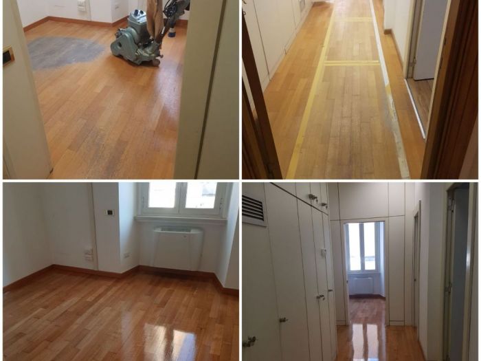 Archisio - Parquettista Roma - Progetto Restauro parquet massello con levigatura e verniciatura