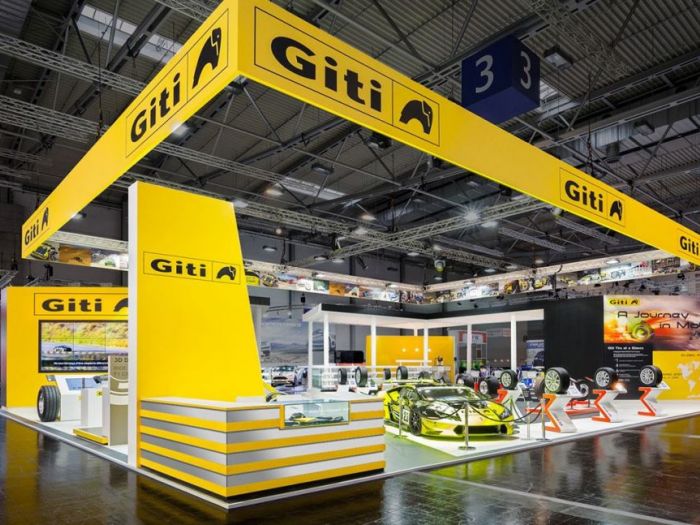 Archisio - Studio Giuseppe Ricci - Progetto Giti tyreAllestimento stand giti reifen 2016 essen