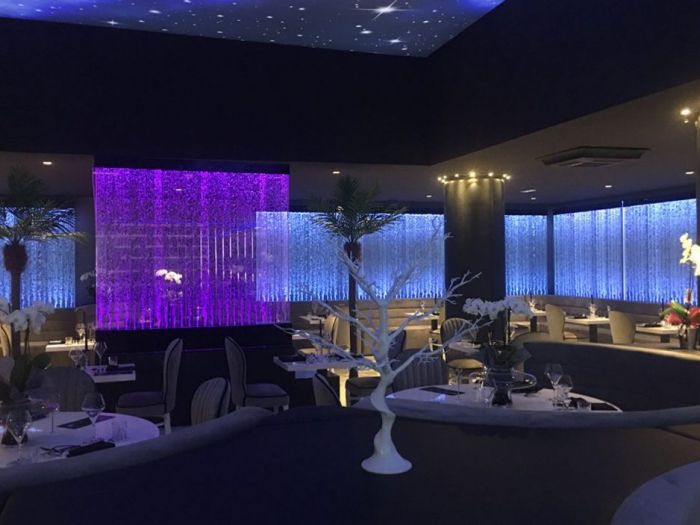 Archisio - Forme Dacqua - Progetto Pareti dacqua con bolle daria ristorante lincontro