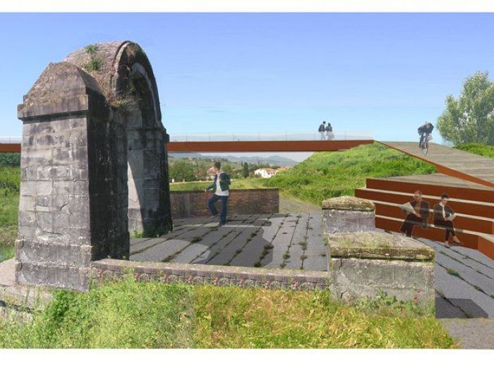 Archisio - Simone Inverizzi - Progetto Concorso di progettazione per un nuovo ponte ciclo-pedonale nella sede del ponte leopoldo ii