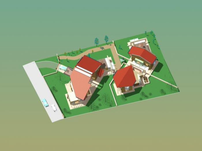 Archisio - Roberto Bertetti - Progetto Complesso di 5 residenze