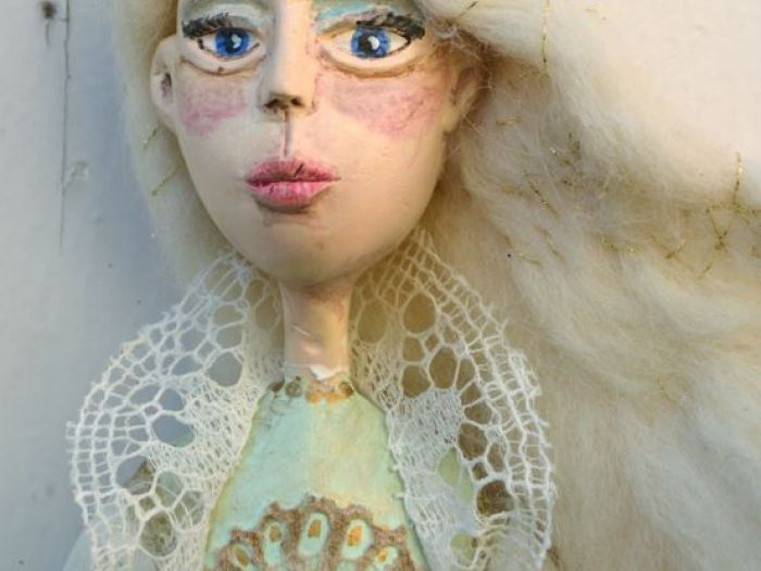 Archisio - Pupillae Art Dolls - Progetto Paper clay dolls the white queen