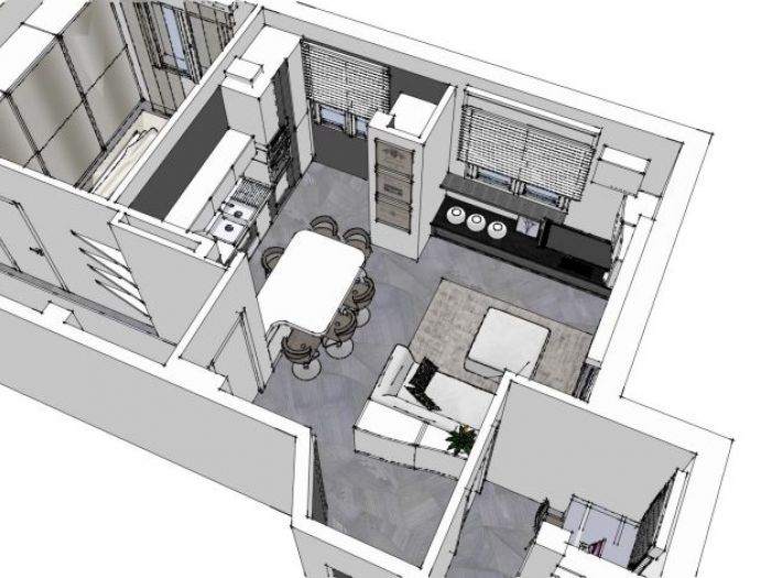 Archisio - Cristina Colombini - Progetto Un appartamento per tre