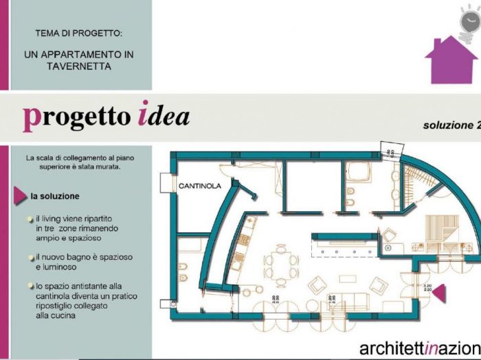 Archisio - Concetta Pastore - Progetto Un appartamento in tavernetta