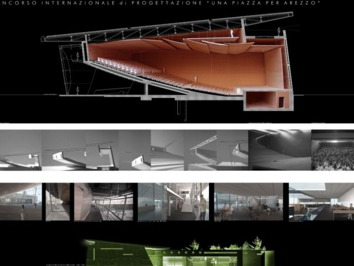 Archisio - Marco Mazzella - Progetto Concorso teatro-biblioteca-complesso residenziale