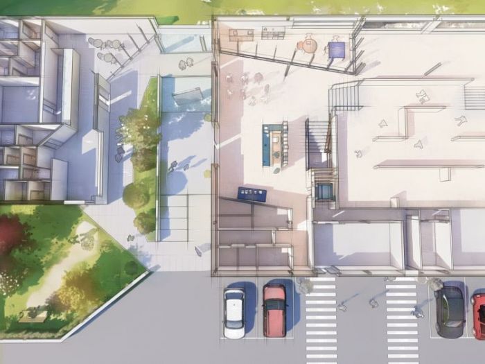 Archisio - Andrea Sorci Natural Living - Progetto Ipotesi progetto di ripristino di un capannone a borghetto flaminio rm per la sede museale della fondazione