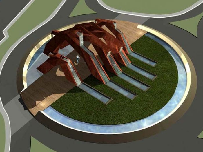 Archisio - Ruggero Lenci - Progetto Concorso per la fontana dei popoli nel comune di fonte nuova