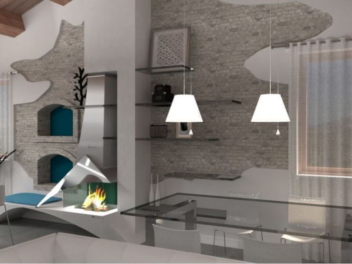 Archisio - Gabriele Palestini Arch D - Progetto Contrapposizione di stili in 70mq