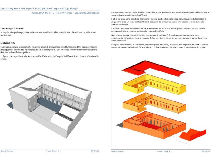 Archisio - Luca Righetto - Progetto Progettazione giardini varese busto arsizio Casa di ringhiera