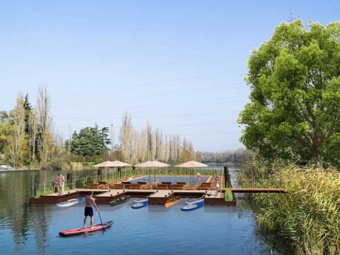 Archisio - Clab Architettura - Progetto Piscina galleggianteMonzambano