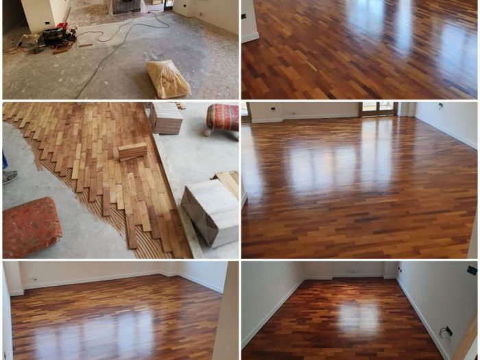 Archisio - Parquettista Roma - Progetto Posa massello con levigatura e verniciatura