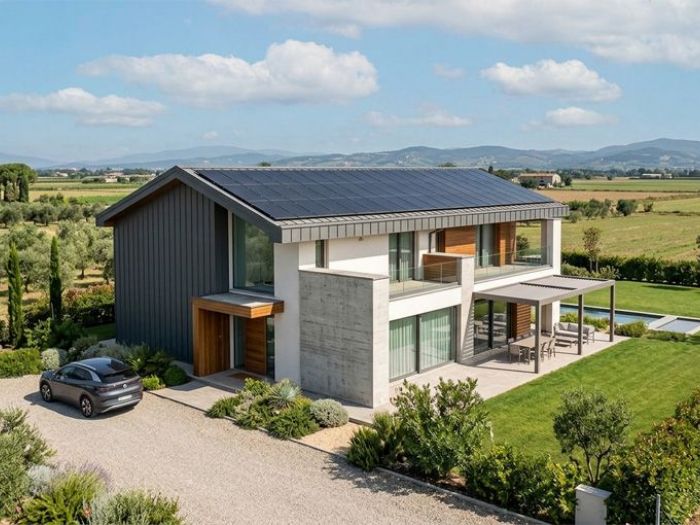 Archisio - Mparchitettura - Progetto casa unifamiliare nzeb in provincia di pisa