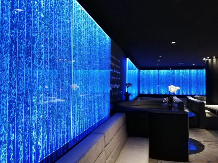 Archisio - Forme Dacqua - Progetto Pareti dacqua con bolle daria ristorante lincontro