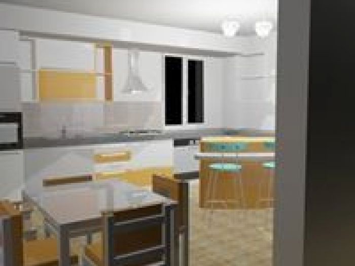 Archisio - Architetto Maria Rita Malandra - Progetto Progetto di cucina con penisola e cameretta