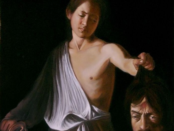 Archisio - Erica De Rosa - Progetto davide e golia copia da caravaggio