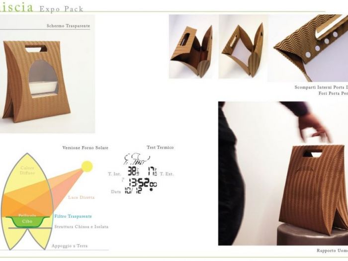 Archisio - Luxurysign - Progetto Schiscia una piccola valigetta portadocumenti e forno solare premiata in occasione dellexpo 2015