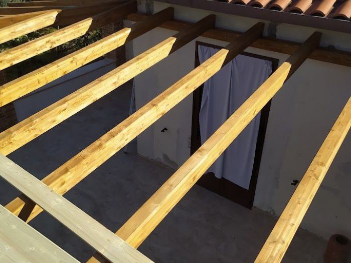 Archisio - Mancuso Legnami - Progetto Tettoia in legno lamellare