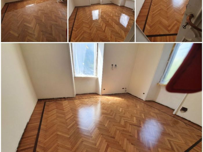 Archisio - Parquettista Roma - Progetto Restauro parquet massello con levigatura e verniciatura