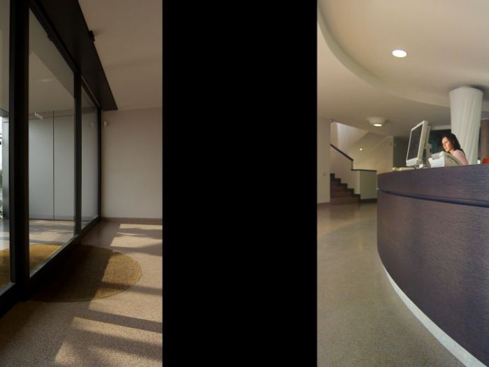 Archisio - Maurizio Giordano Architetto - Progetto Ristrutturazione palazzina uffici - interni e area parcheggio piantumata