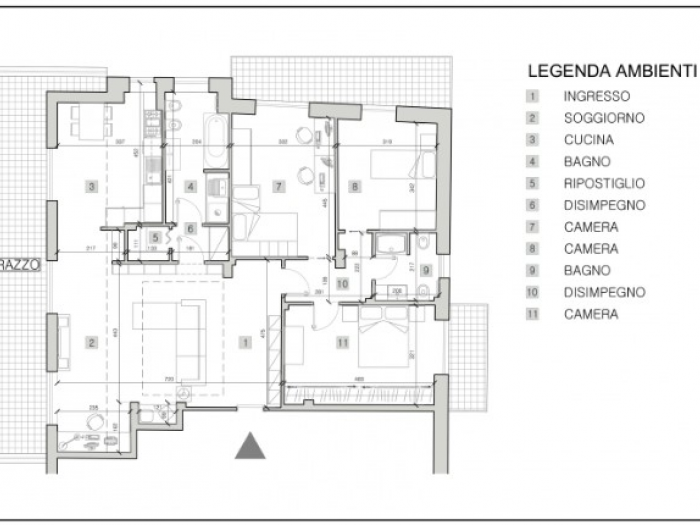 Archisio - Gianluca Ferranti - Progetto Appartamento 140 mq roma