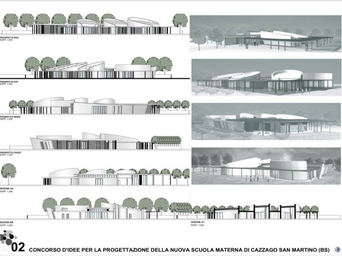 Archisio - Studio Pinelli - Progetto Nuovo asilo di cazzago