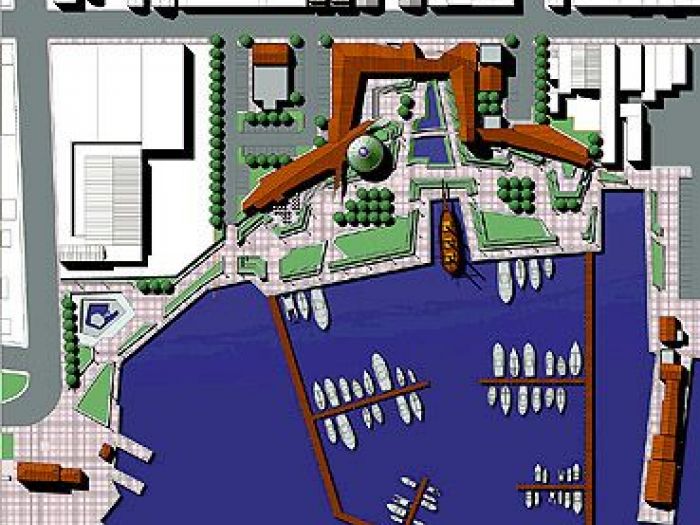 Archisio - Ruggero Lenci - Progetto Riqualificazione del lungomare di greenport long island usa