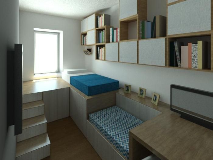 Archisio - Angelo Cavallo - Progetto Progettazione degli arredi per una camera singola