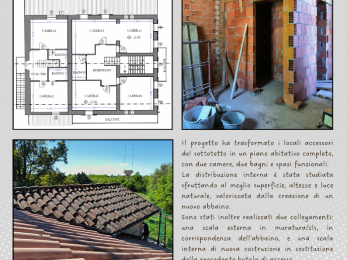 Archisio - Studio Tecnico Associato Ivaldi Carrer - Progetto Recupero di sottotetto ai fini abitativi