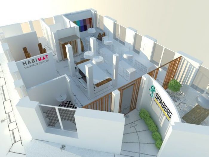 Archisio - Intrecciodilinee Creative Design Studio - Progetto Progettazione uffici e spazio vendita spaberg - arese