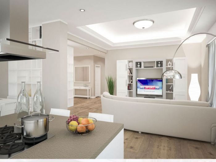 Archisio - Mc Rendering Solution - Progetto un immenso open-space da 50 mq