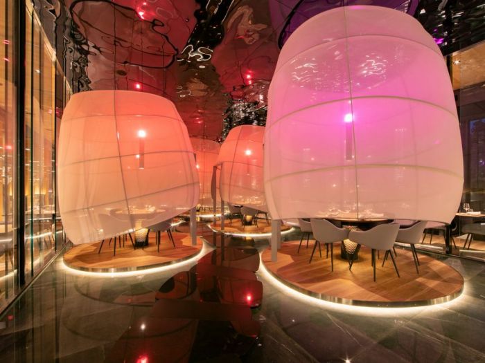 Archisio - Forme Dacqua - Progetto Fontane da interno - ristorante sushic