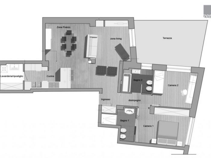 Archisio - Zero6studio - Progetto Appartamento monteverde