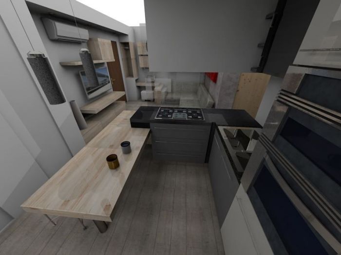 Archisio - Alessandra Alessandri - Studio 2a-rchitettura - Progetto Ristrutturazione di un bilocale a roma