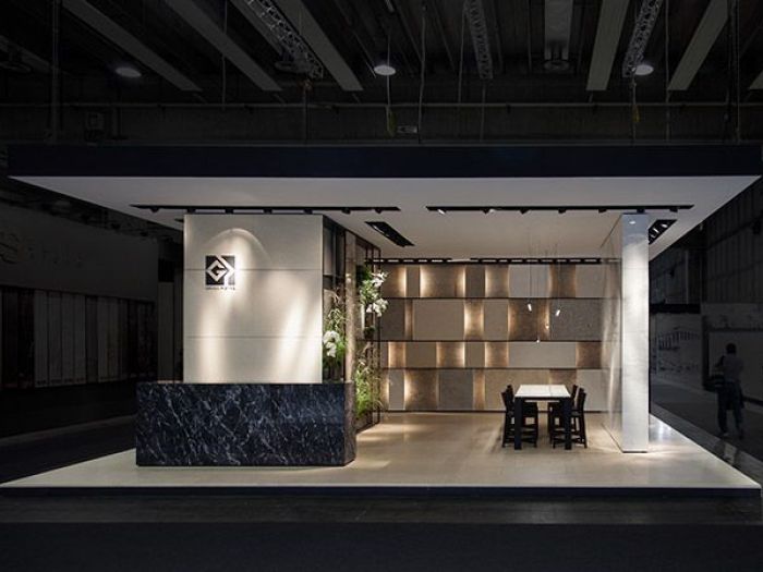 Archisio - Grassi Pietre - Progetto la naturalit della pietra E della luce Grassi pietre e lo studio something presentano il nuovo stand di marmomacc 2016