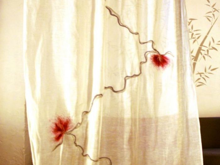 Archisio - Elena Kihlman Disegna E Produce Tessuti Darredamento Accessori Per Arredamenti - Progetto Tende disegnate a mano