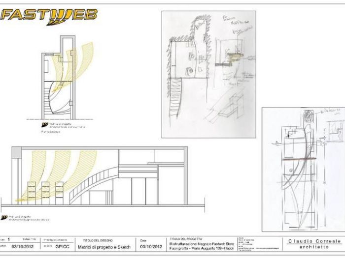 Archisio - Claudio Correale - Progetto Progettazione preliminare per la realizzazione del nuovo punto vendita e assistenza fastweb