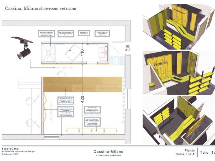 Archisio - Studiocasu Architettura Urbanistica Design - Progetto Showroom vetricom