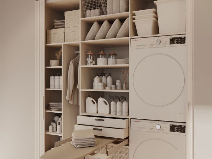 Archisio - Red Head Design - Progetto Bagno con lavanderia