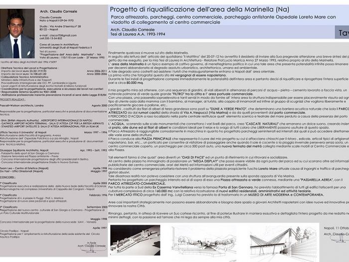 Archisio - Claudio Correale - Progetto Sistemazione area della marinella