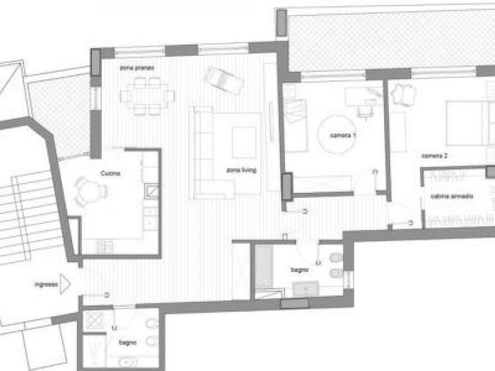 Archisio - Zero6studio - Progetto Appartamento roma 70