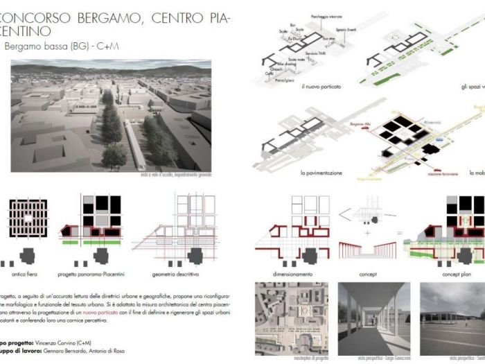 Archisio - Gennaro Bernardo - Progetto Concorso bergamo centro piacentino