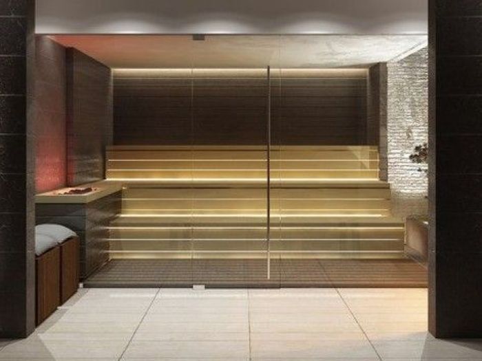 Archisio - Solaris Acqua Sport Srl - Progetto Wellness -sauna finlndese bagno di vaporedocce hammam