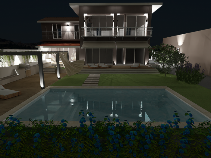 Archisio - Antonella Liguori Architetto - Progetto Piscina vista colline