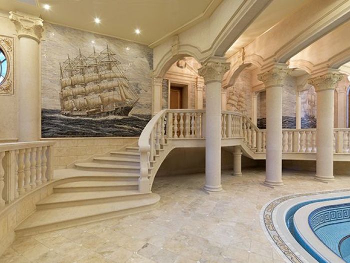 Archisio - Grassi Pietre - Progetto Ville private a mosca colonne balaustre e scale