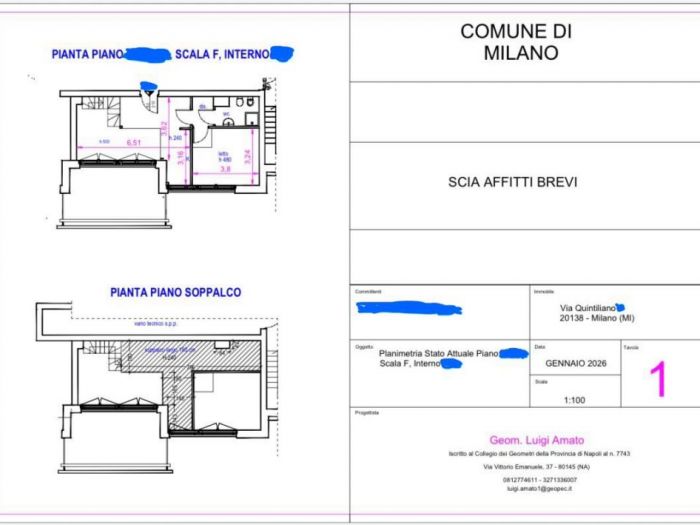 Archisio - Geometra Luigi Amato - Progetto Scia affitti brevi - immobili milano mi