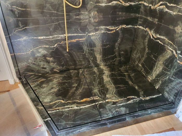 Archisio - Dalla Pozza Marmi Srl - Progetto Bagno in quarzite belvedere