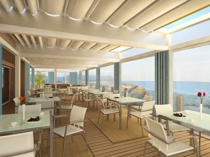 Archisio - Gilles Patrice Arch Todaro - Progetto Pergola di copertura attico hotel yachting palace di marina
