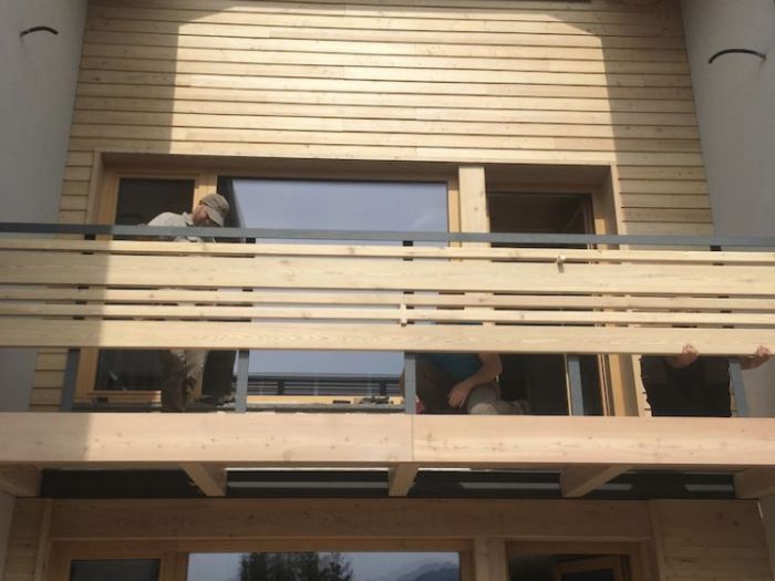 Archisio - Bclegno - Progetto Ville bifamilari struttura a telaio legno lamellare cert Fsc e pefc